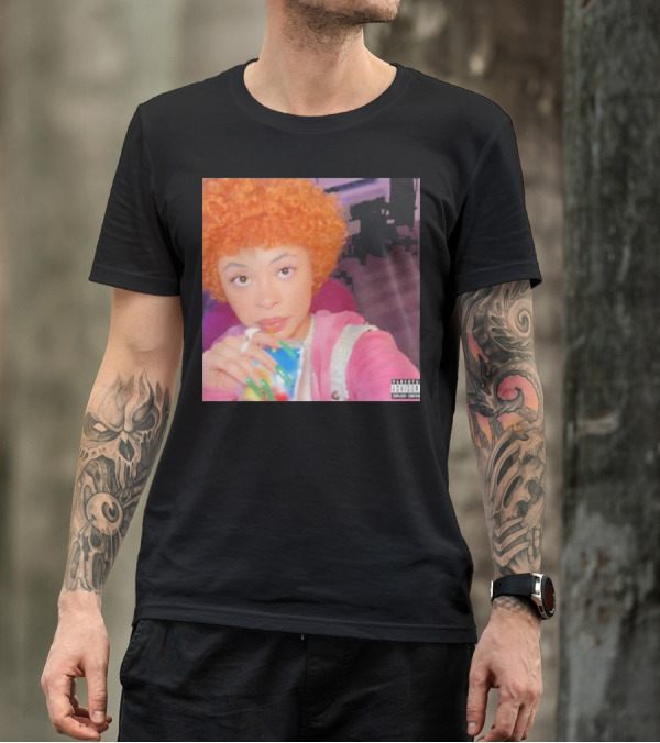 Ice Spice Drinking Colorful Beverage Parental Advisory T-Shirt
