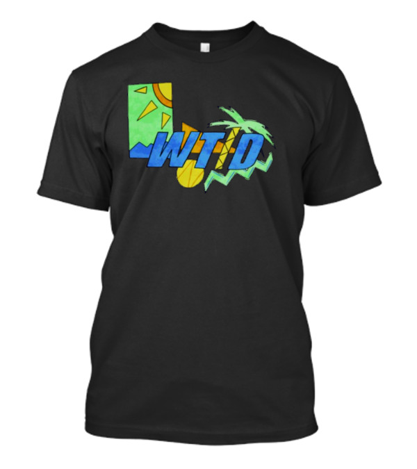 WTID 90s Sun Palm Tree Retro Vibes T-Shirt