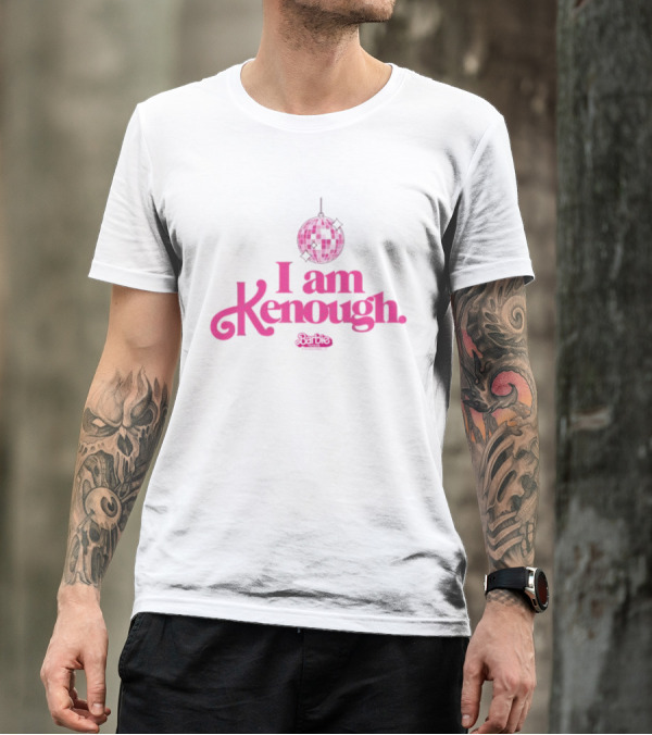 Barbie The Movie I Am Kenough Pink Disco Ball T-Shirt