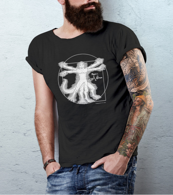 Vitruvian Lizzid Peeple Figure 1 Lizzie Person T-Shirt