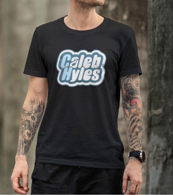 Caleb Hyles Caleb Hyles Logo Blue Bubble Text T-Shirt