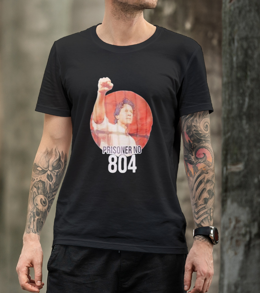 Imran Khan Prisoner No 804 Raising Fist Symbolic Image T-Shirt