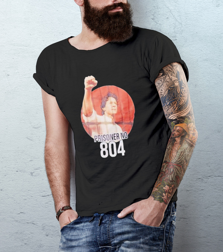Imran Khan Prisoner No 804 Raising Fist Symbolic Image T-Shirt