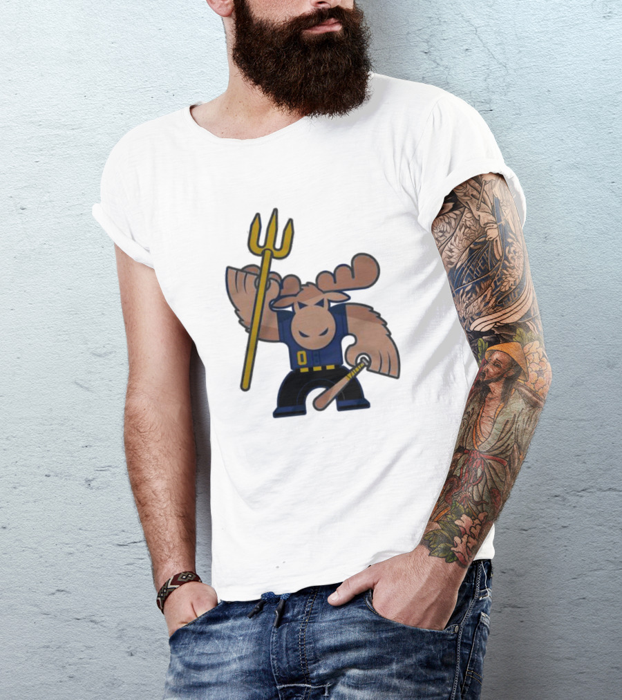 Simply Seattle Home Run Mojo Moose Baseball Pose T-Shirt