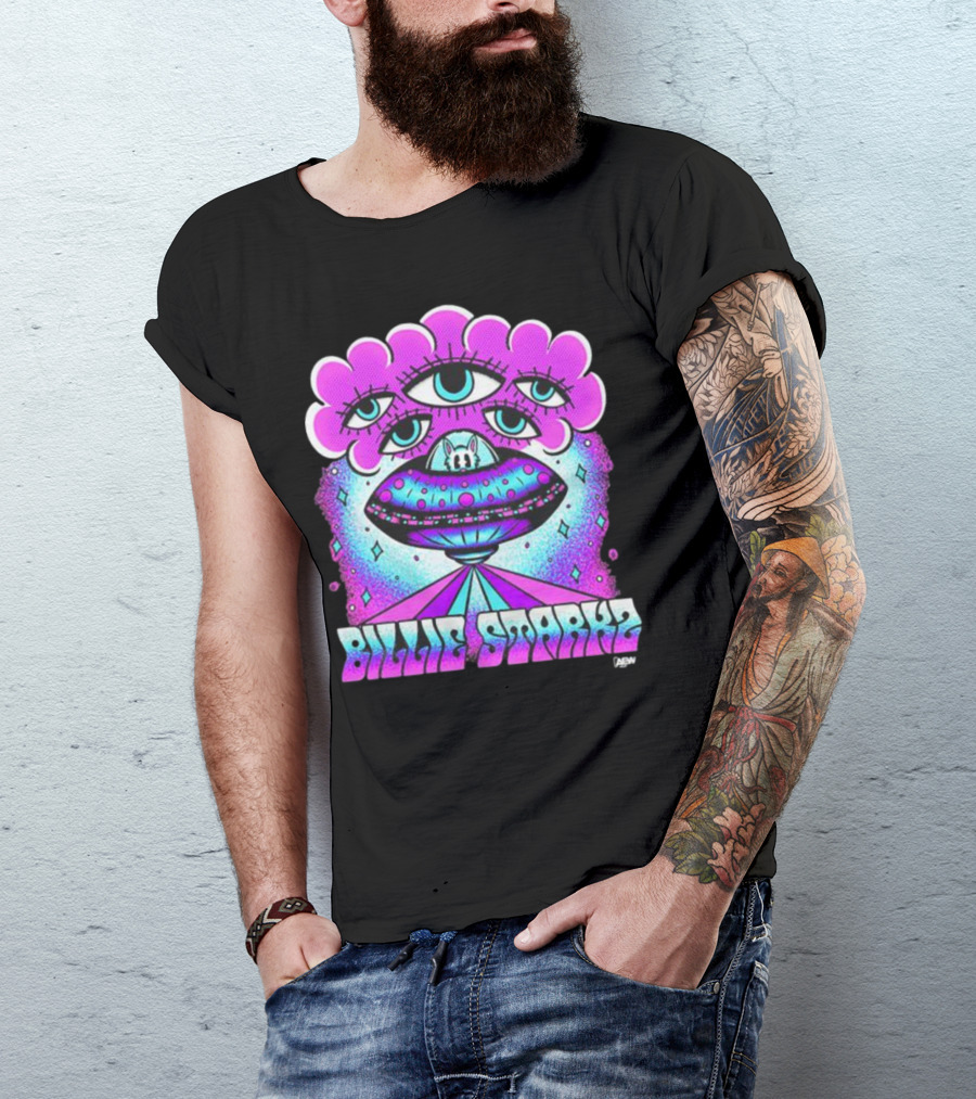 Billie Starks AEW Close Encounters UFO Alien Eyes T-Shirt