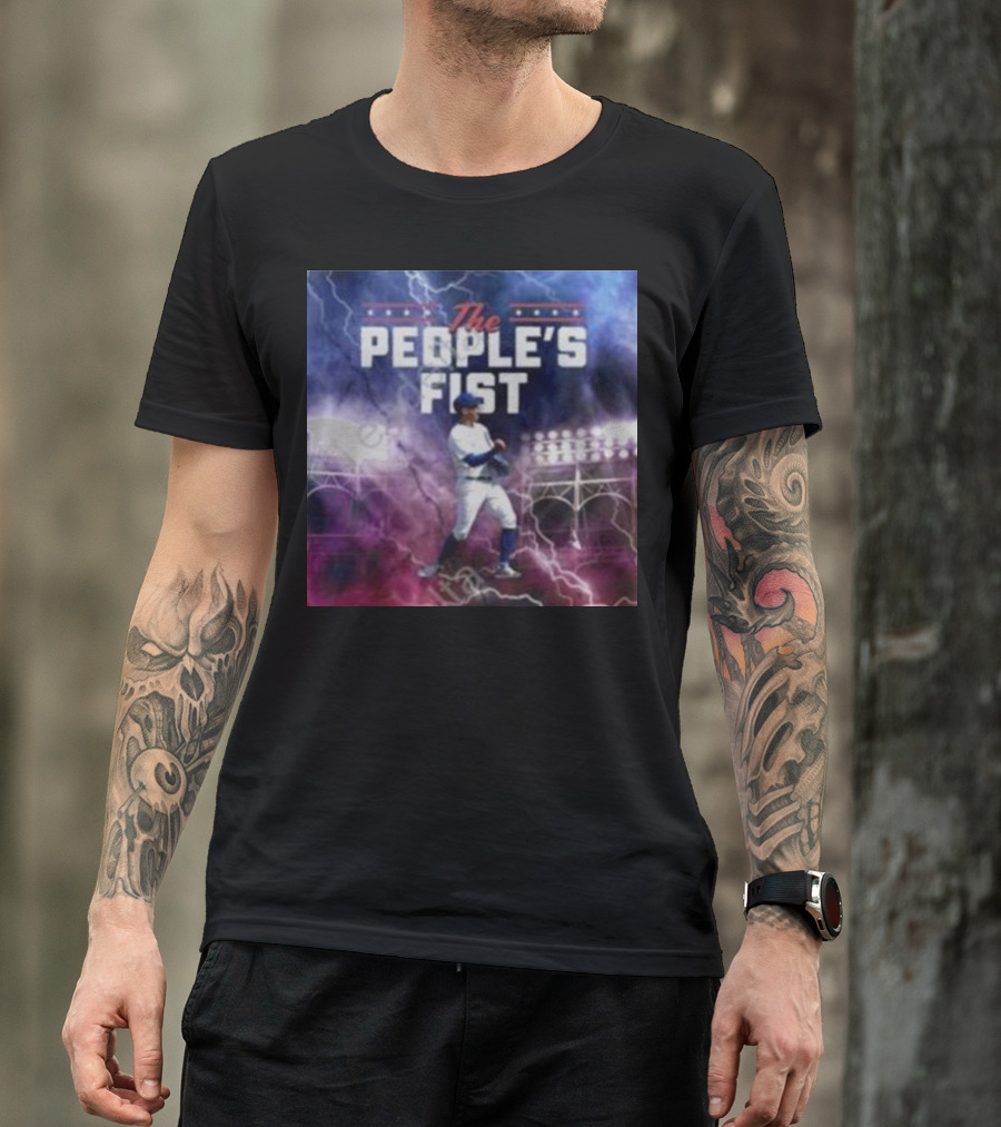 Chicago Cubs The People’s Fist Player Lightning Field T-Shirt