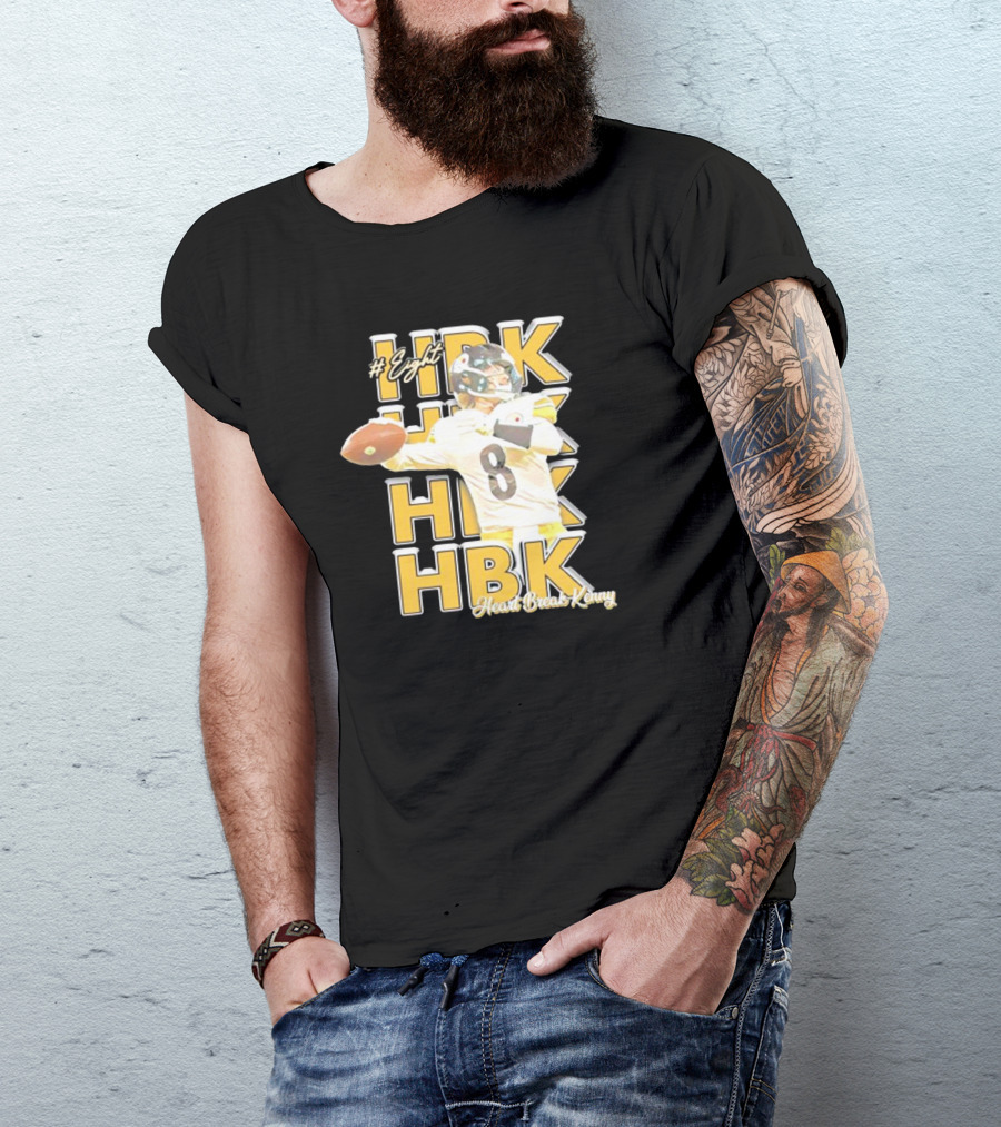 Eight HBK Heart Break Kenny Steelers Player Number 8 T-Shirt