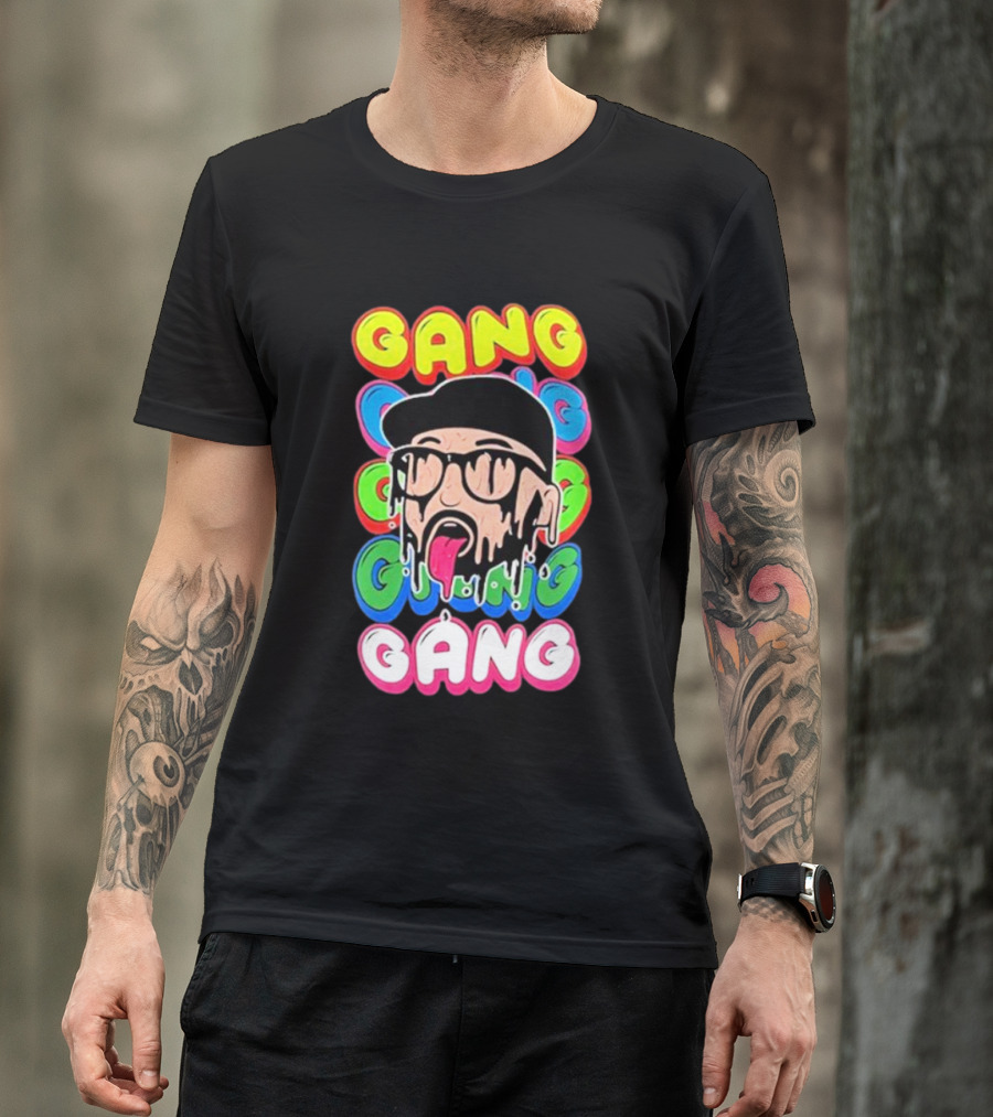 Gang Colorful Dripping Face T-Shirt