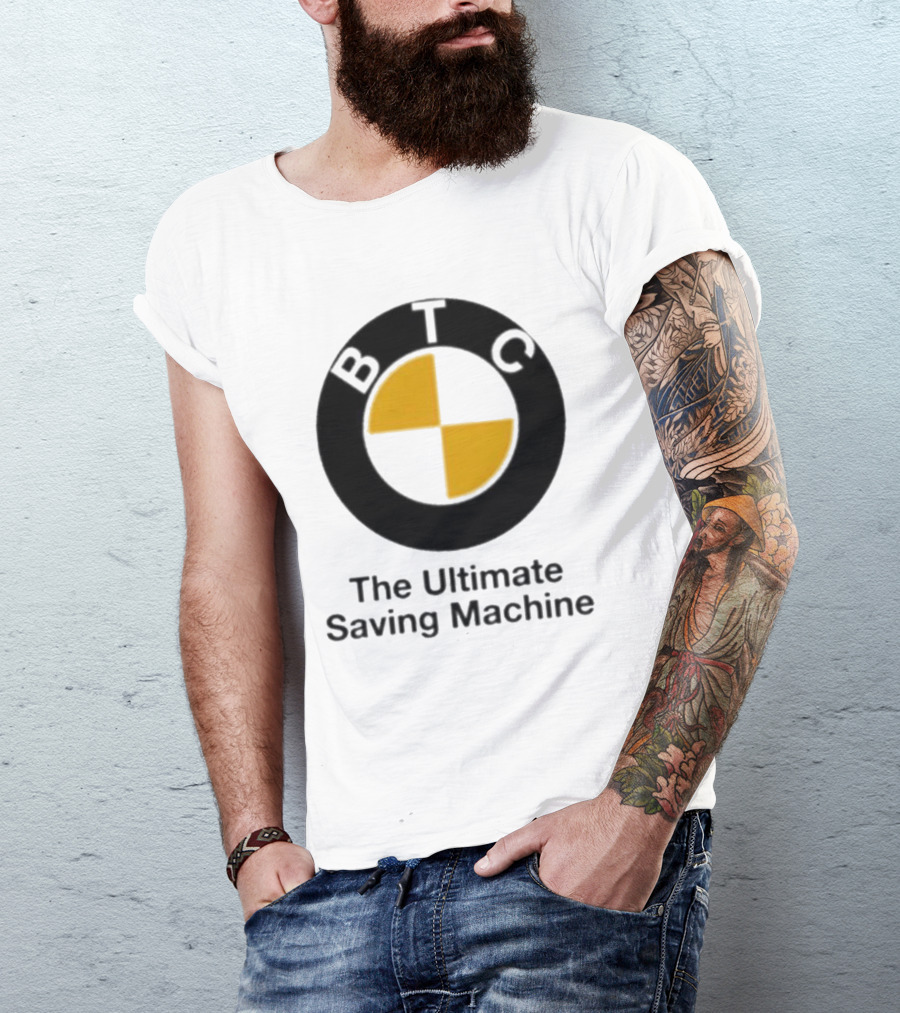 BTC The Ultimate Saving Machine Bitcoin Crash Test Dummy T-Shirt