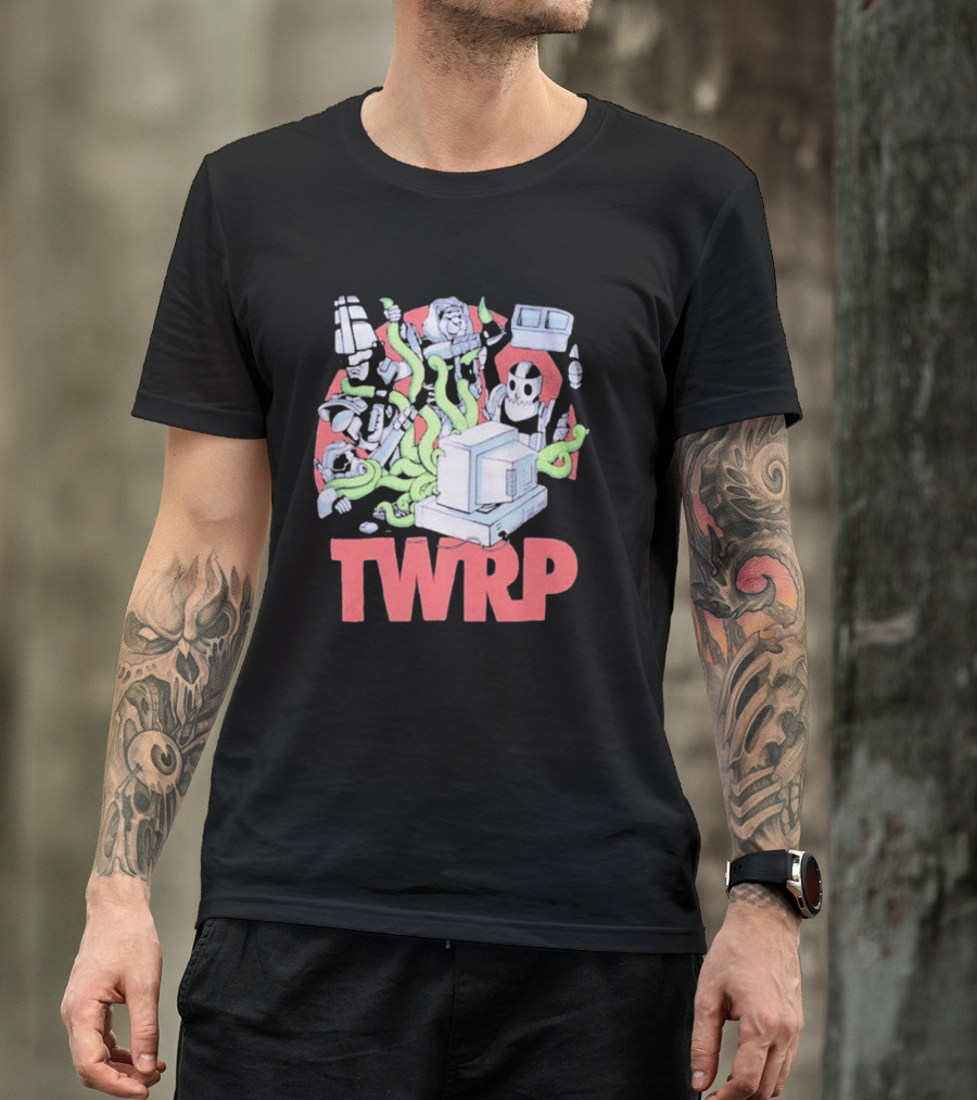 TWRP Y2K Bug Robots And Computer Tentacles T-Shirt