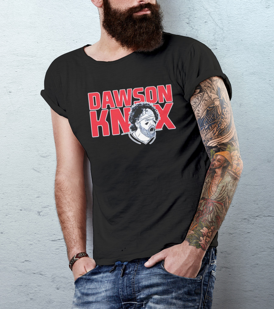 Dawson Knox Roaring Athlete Portrait Headband T-Shirt