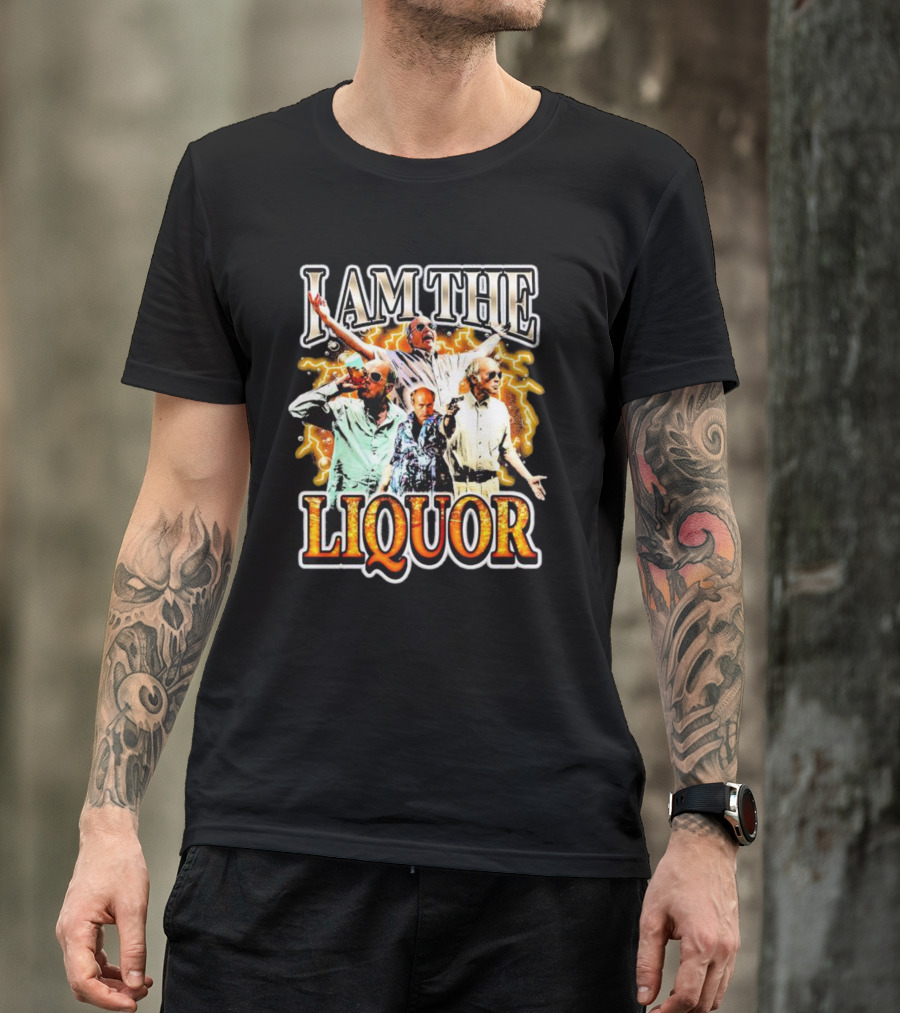 Jim Lahey I Am The Liquor Lightning Background T-Shirt