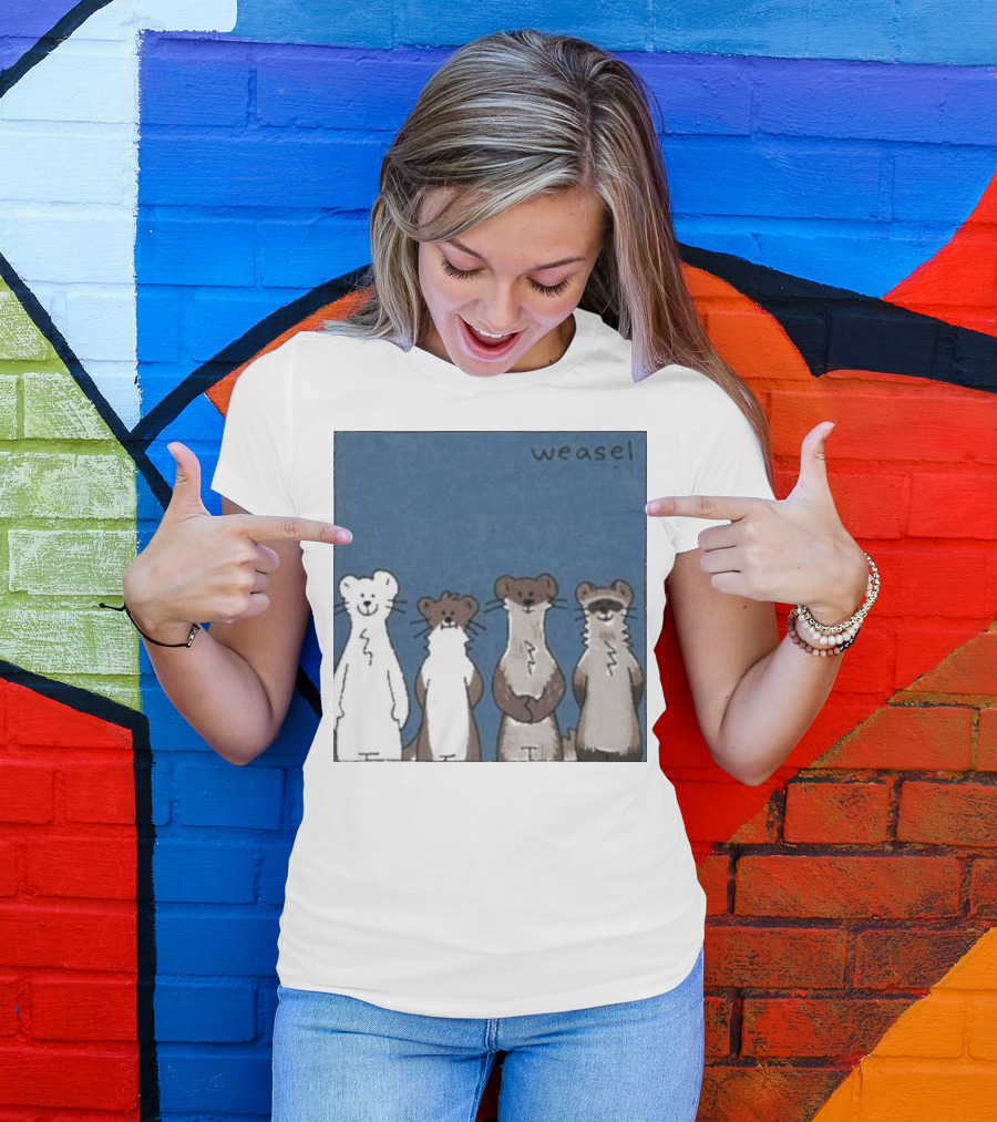 Weasel Weezer Band Cartoon T-Shirt