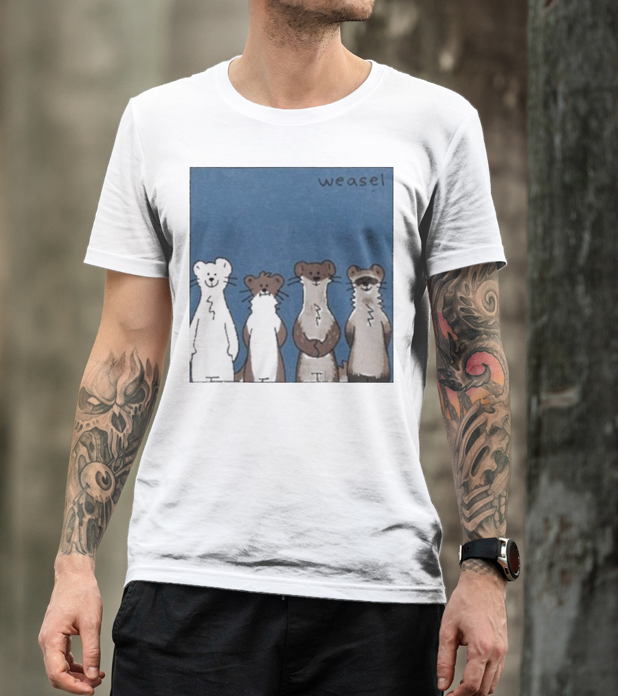 Weasel Weezer Band Cartoon T-Shirt
