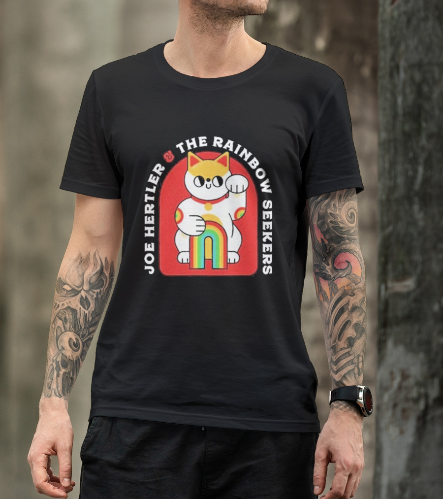 JOE HERTLER AND THE RAINBOW SEEKERS LUCKY CAT T-Shirt