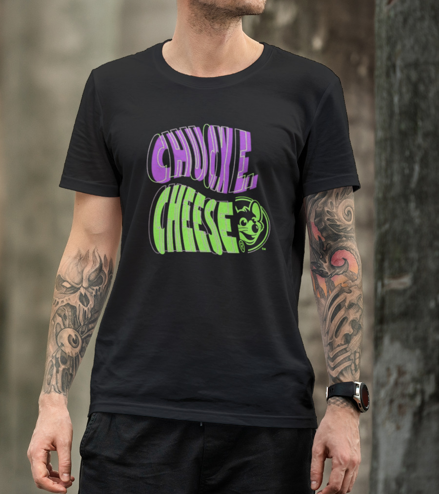 Chuck E. Cheese Spiral Text T-Shirt