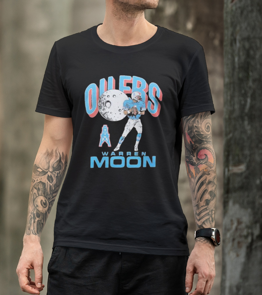 Oilers Football Warren Moon Quarterback T-Shirt