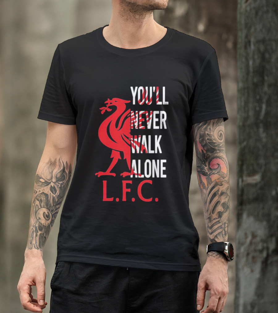 LFC You'll Never Walk Alone Liverpool Football Club Crest T-Shirt