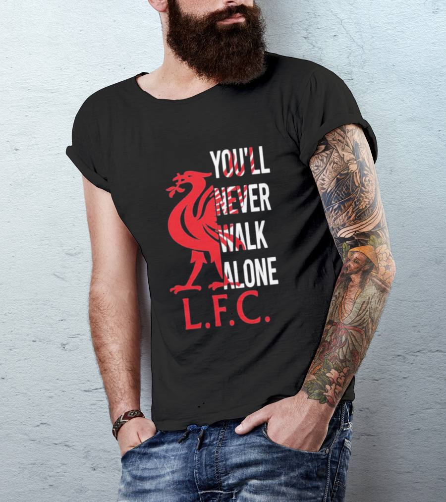 LFC You'll Never Walk Alone Liverpool Football Club Crest T-Shirt