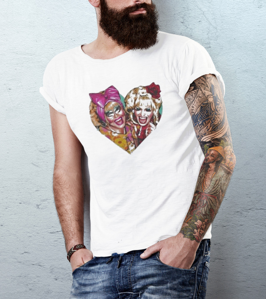 T&K Trixie Mattel Katya Zamolodchikova Heart Shaped Cap T-Shirt