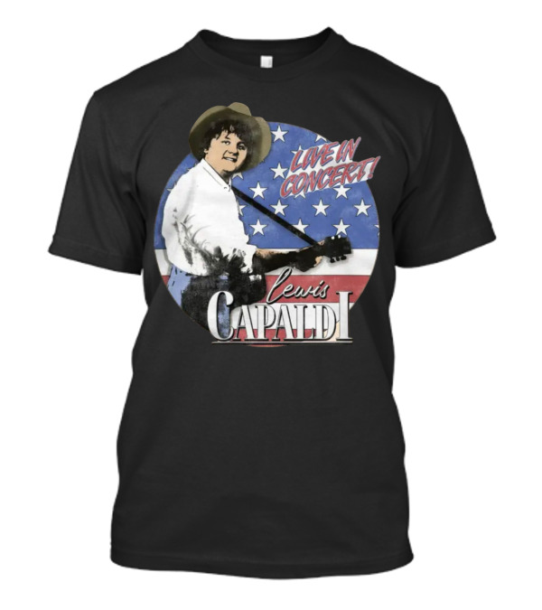 Lewis Capaldi Live In Concert America's Sweetheart Returns White Tour T-Shirt