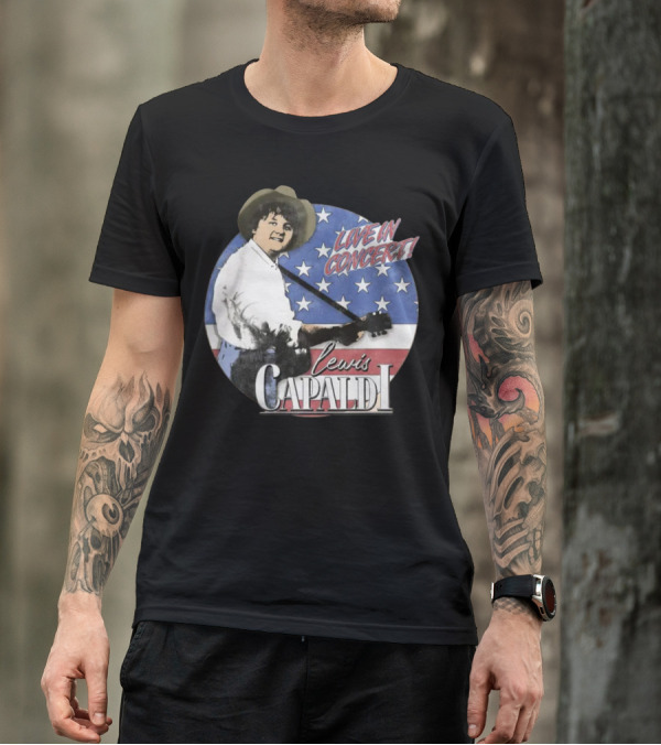 Lewis Capaldi Live In Concert America's Sweetheart Returns White Tour T-Shirt