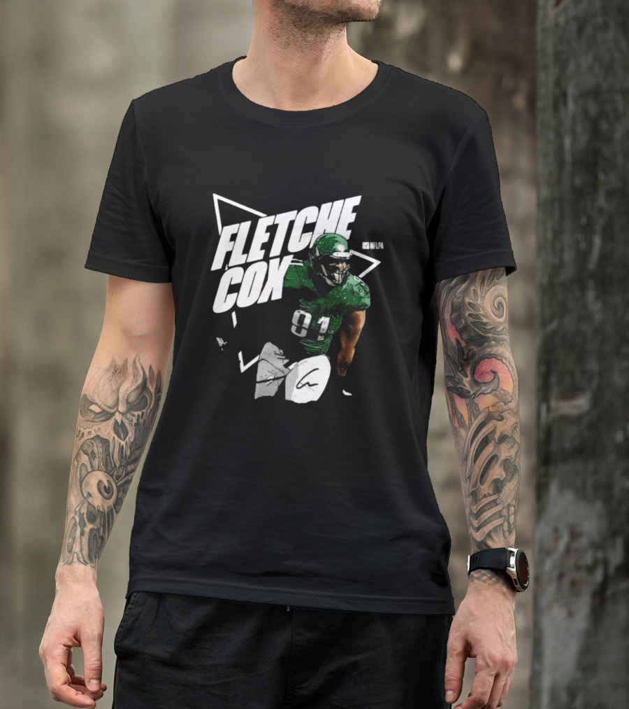 NFLPA Fletcher Cox 91 Nick Sirianni Signature T-Shirt