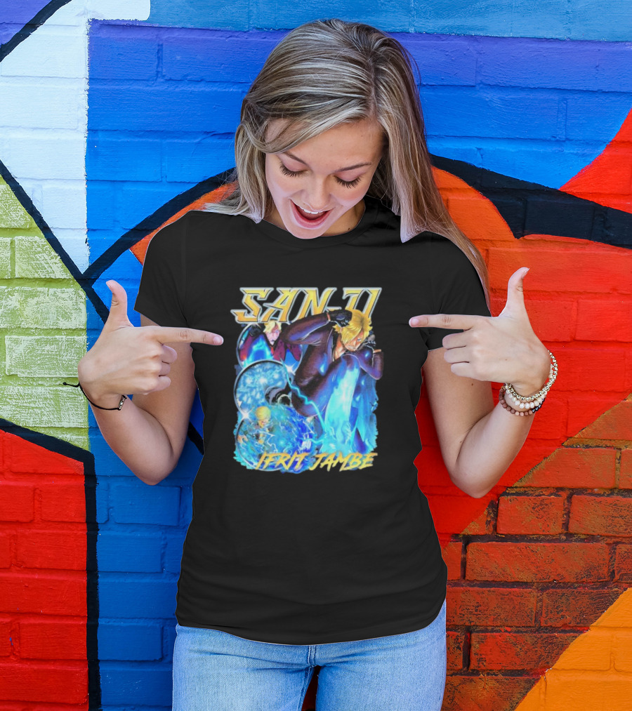 Sanji Ifrit Jambe Fiery Battle Stance Anime T-Shirt