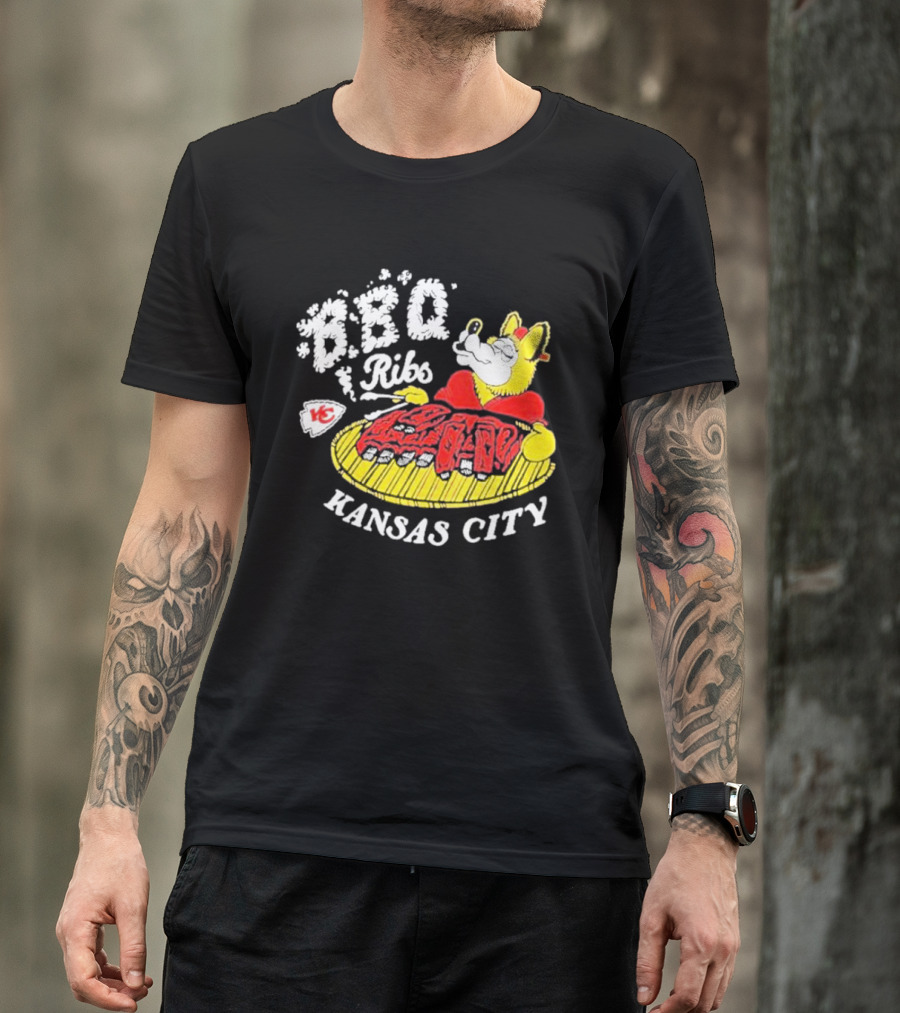 BBQ Ribs Kansas City Chiefs BBQ Dog Kansas City T-Shirt