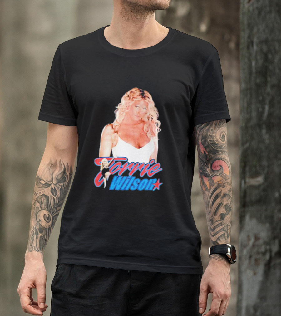 Torrie Wilson Star Text And Photo T-Shirt