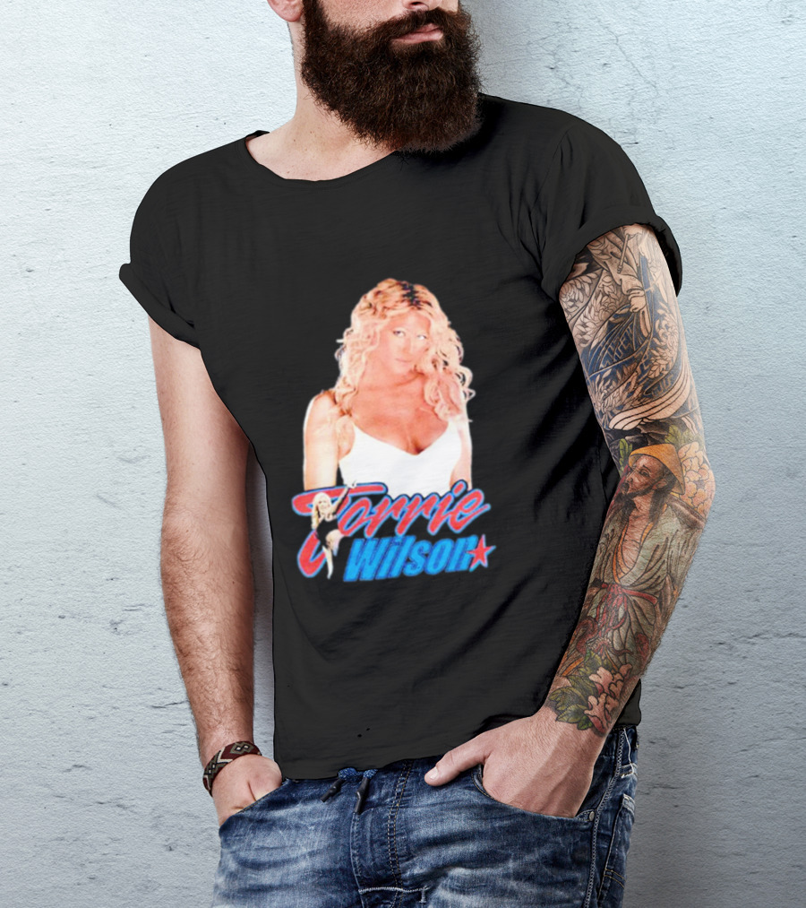 Torrie Wilson Star Text And Photo T-Shirt