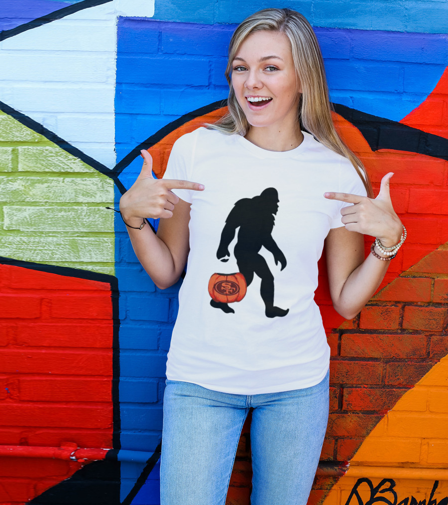 San Francisco 49ers Bigfoot Halloween Pumpkin T-Shirt
