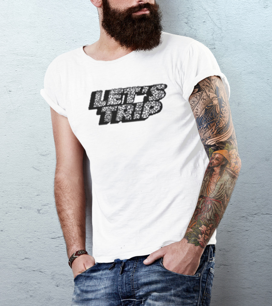 LET’S TRIP Floral Typography T-Shirt