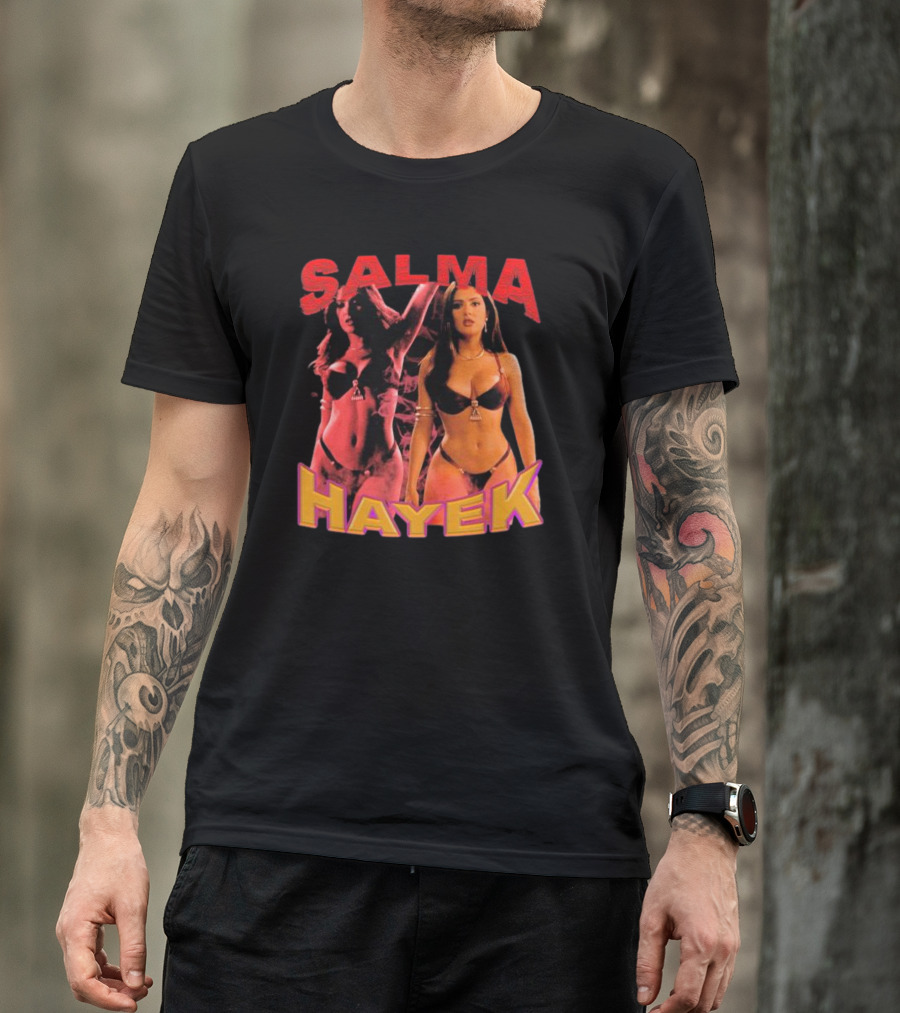 Salma Hayek Retro Style Double Image T-Shirt