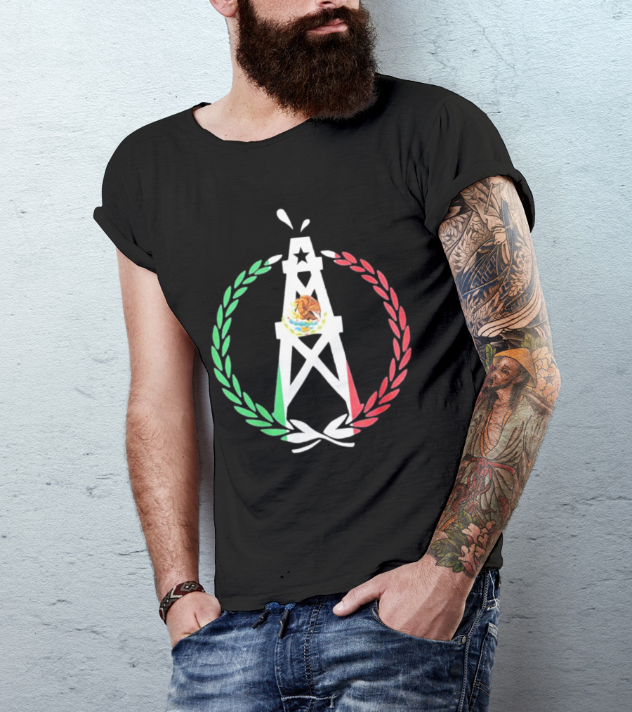 Paul Wall Mexico Flag Oil Rig Emblem T-Shirt