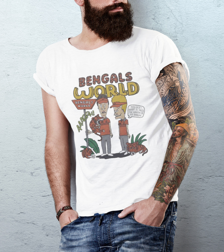 Beavis And Butthead Bengals World Aaagh You Don't Want To Face The Wrath Of My Bengal T-Shirt