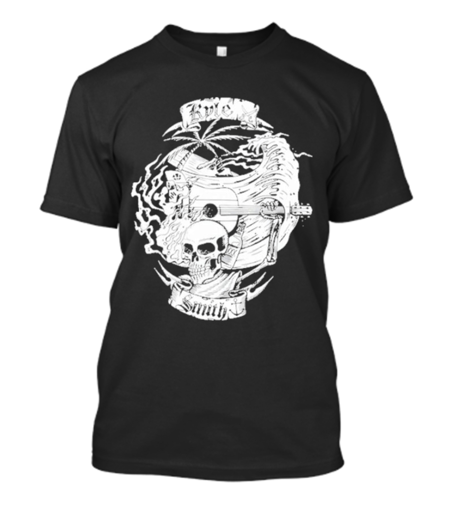 Skull Guitar Wave Kyle Smith T-Shirt