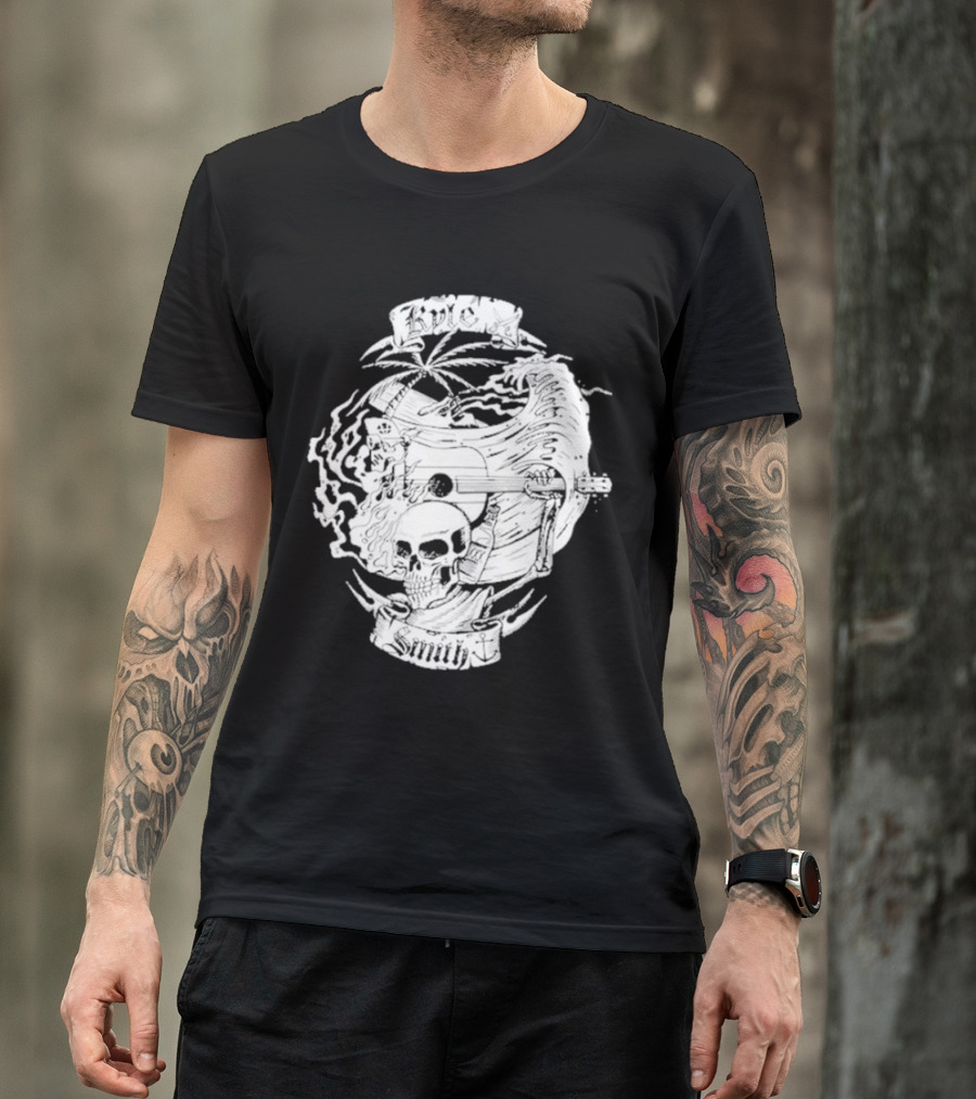 Skull Guitar Wave Kyle Smith T-Shirt