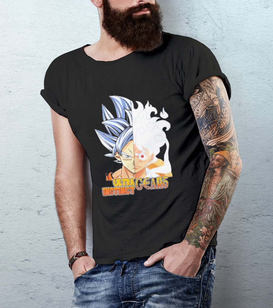 Ultra Instinct Gear 5 Fusion Anime Crossover Duo T-Shirt