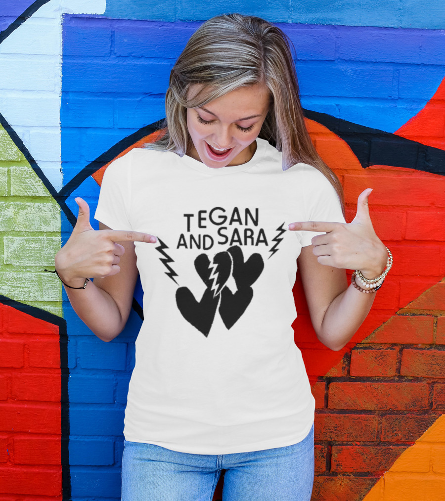 Tegan And Sara Heartbreak Lightning Hearts T-Shirt