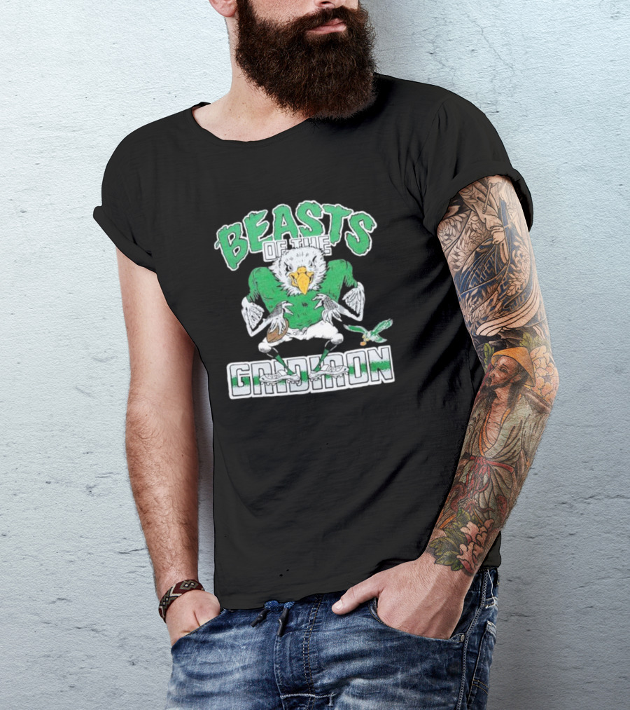 Philadelphia Eagles Beasts Of The Gridiron Football Bird Mascot T-Shirt