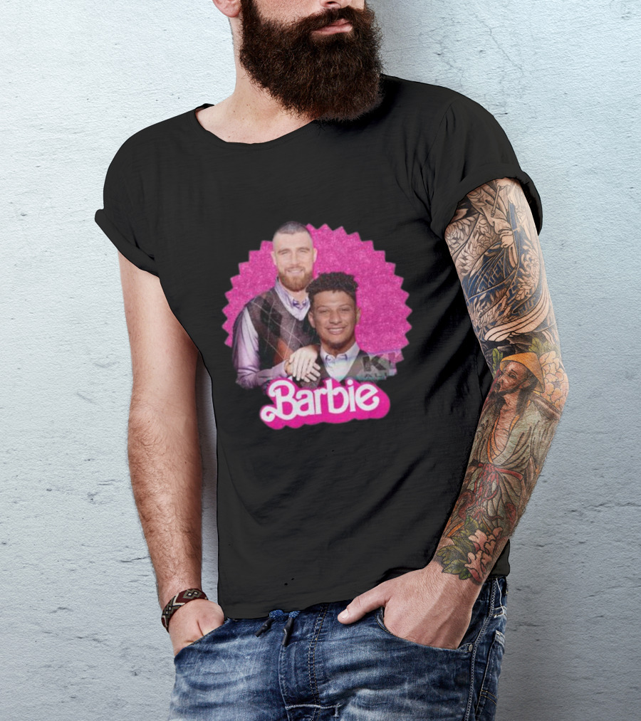 Patrick Mahomes Travis Kelce Barbie Kansas City Football T-Shirt