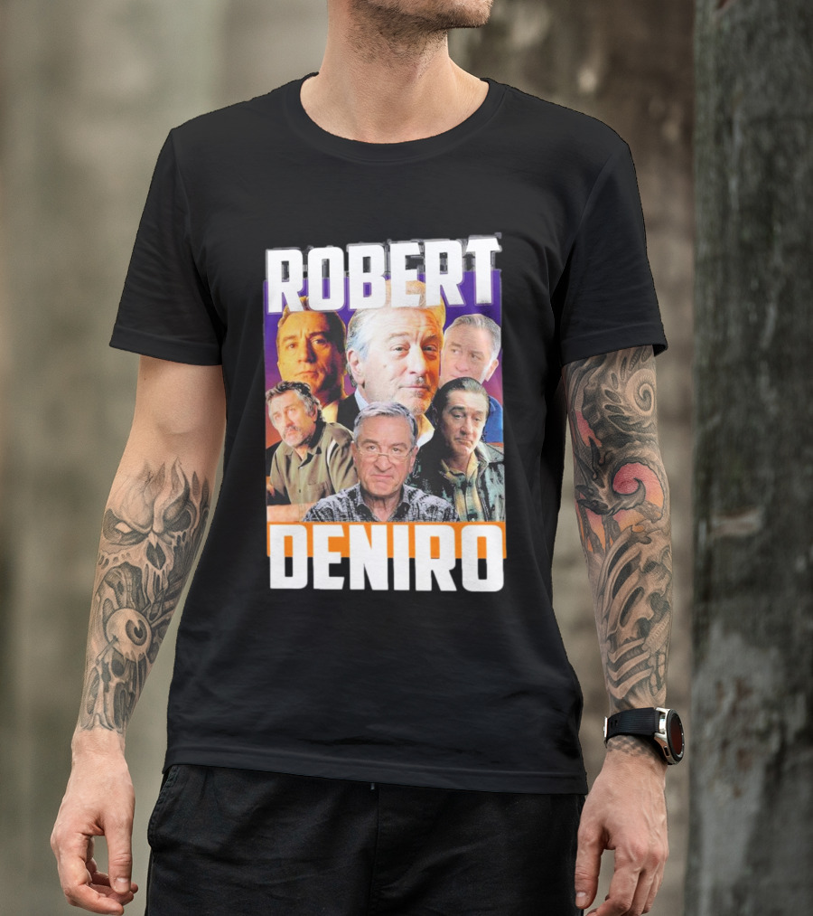 Robert De Niro Iconic Movie Roles Collage T-Shirt