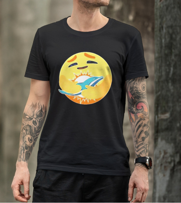 Miami Dolphins Emoji Hugging Dolphin T-Shirt