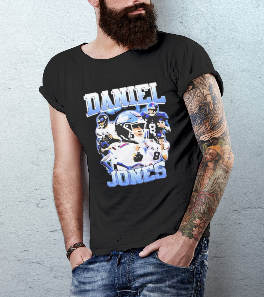 Daniel Jones Ny Giants Football Quarterback Montage T-Shirt