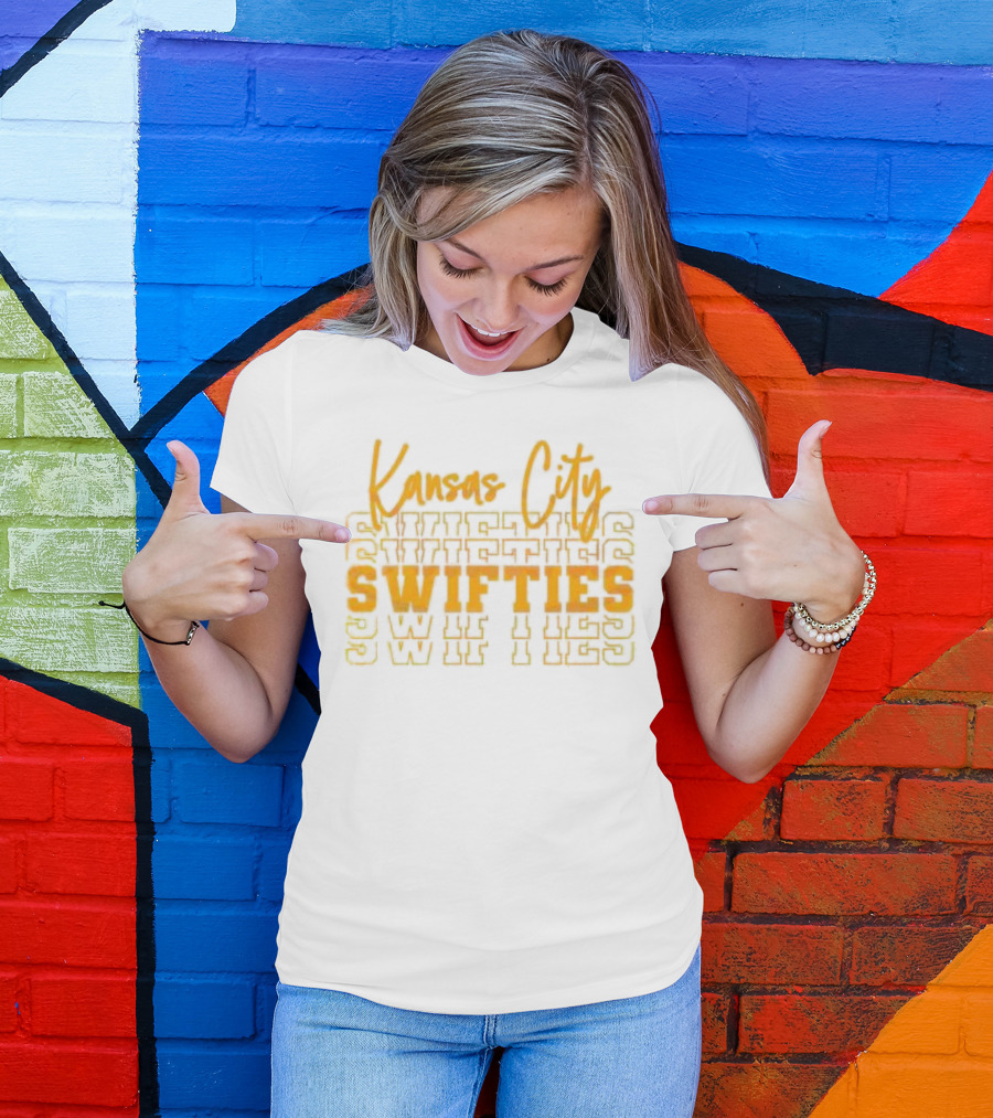 Kansas City Swifties Bold Layered Typography T-Shirt