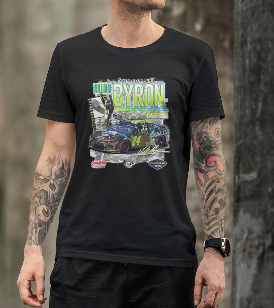 Darlington Winner William Byron 100 Wins Number 24 Chevrolet Axalta Goodyear 400 05.14.23 T-Shirt