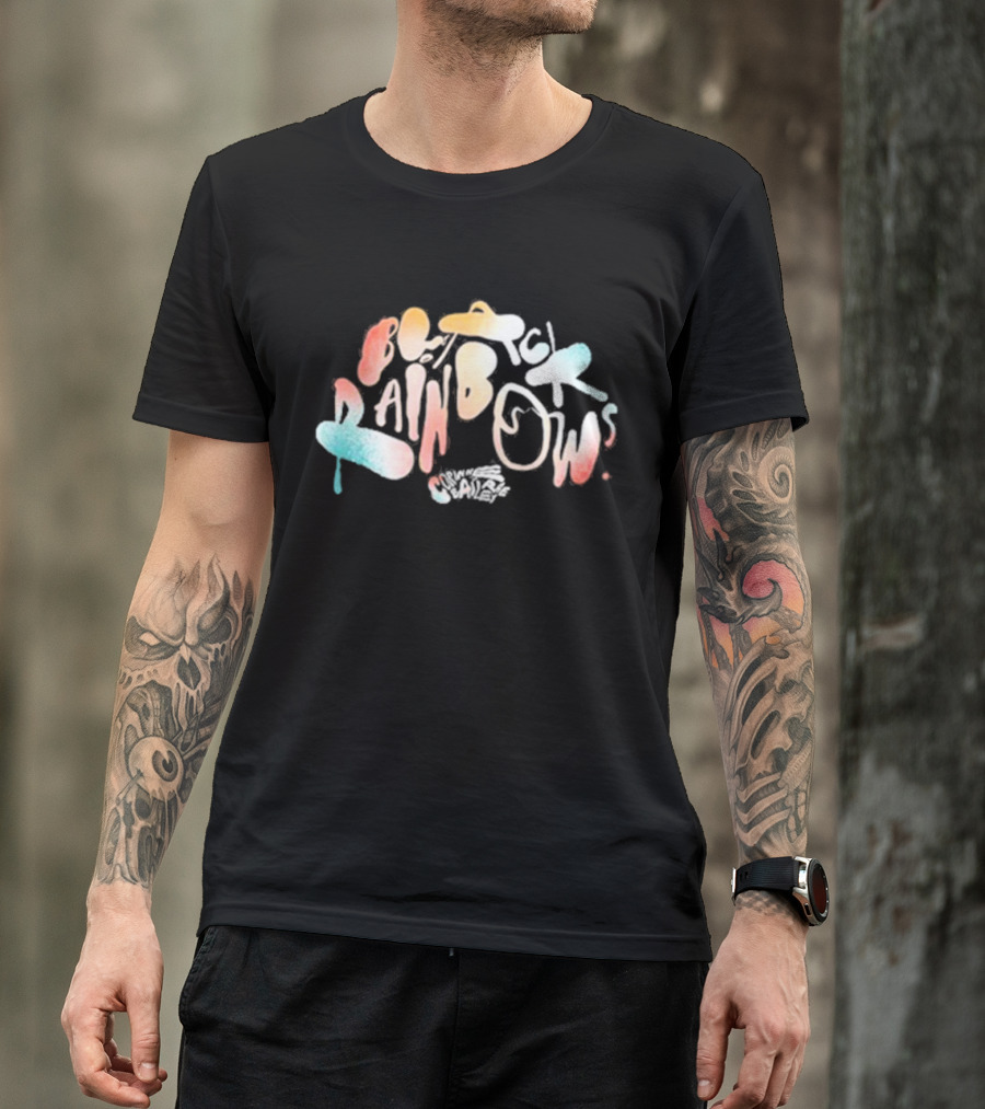 Corinne Bailey Rae Black Rainbows Colorful Typography T-Shirt