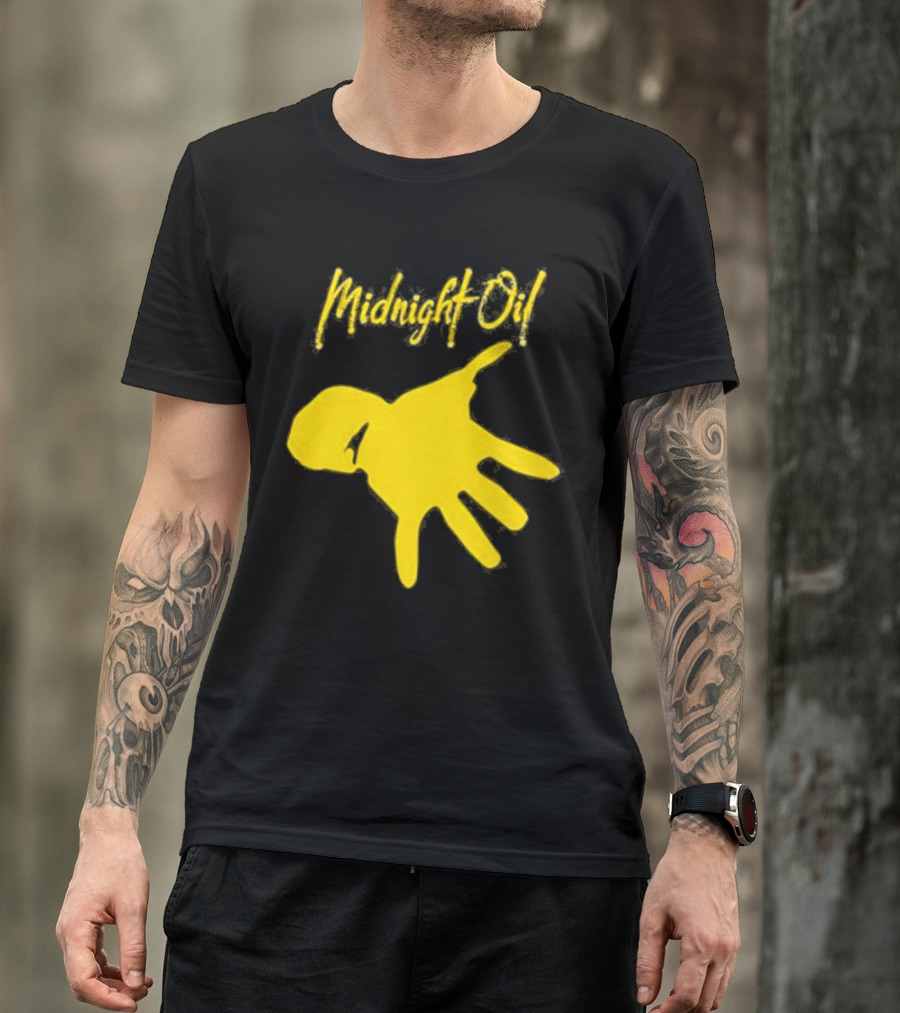 Midnight Oil Yellow Hand T-Shirt