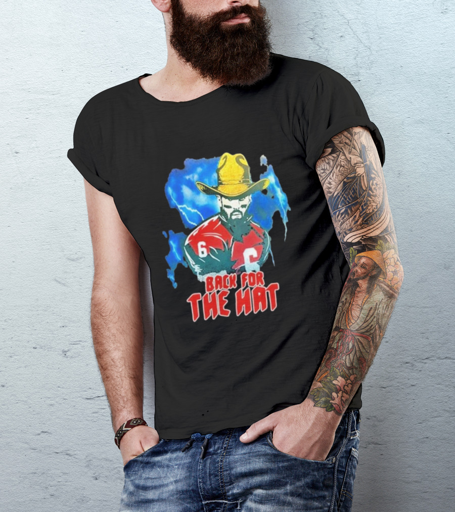 Back For The Hat Number 6 Cowboy Lightning T-Shirt